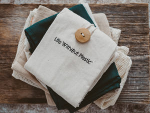 LWP reusable bags: Stack of bags